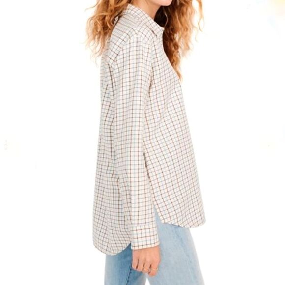 NWT Madewell Oversize Ex-Boyfriend Plaid Shirt - Picture 2 of 9